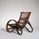 Pair of Sculptural Dutch Rattan Lounge Armchairs, Mid-Century Modern, 1960s