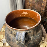 Antique terracotta pot with handles Vallauris