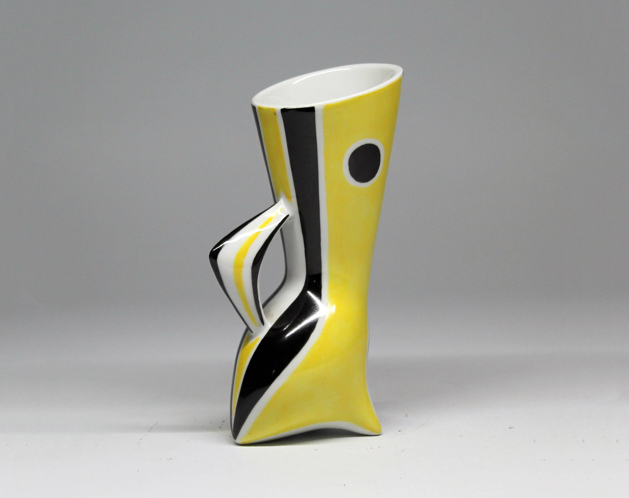 Vintage Vase • B&W “Wasp” Series • János Török • Zsolnay • 1950