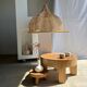 Rattan pendant lamp in the shape of a flower