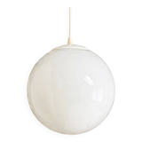 Vintage milk glass globe hanging lamp