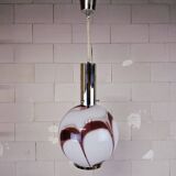 Vintage Italian design glass Carlo Moretti Murano pendant lamp