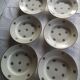 6 deep plates in French porcelain – gold floral decoration