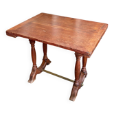 Dark wood drop-leaf bistro table