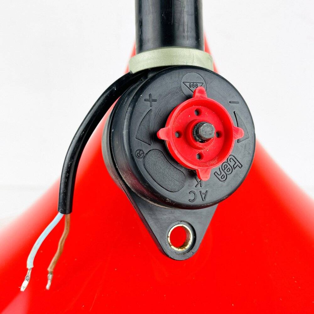 Red Albatros pendant lamp made of plastic from the mid-century by Meblo, Yugoslavia, 1970s.
