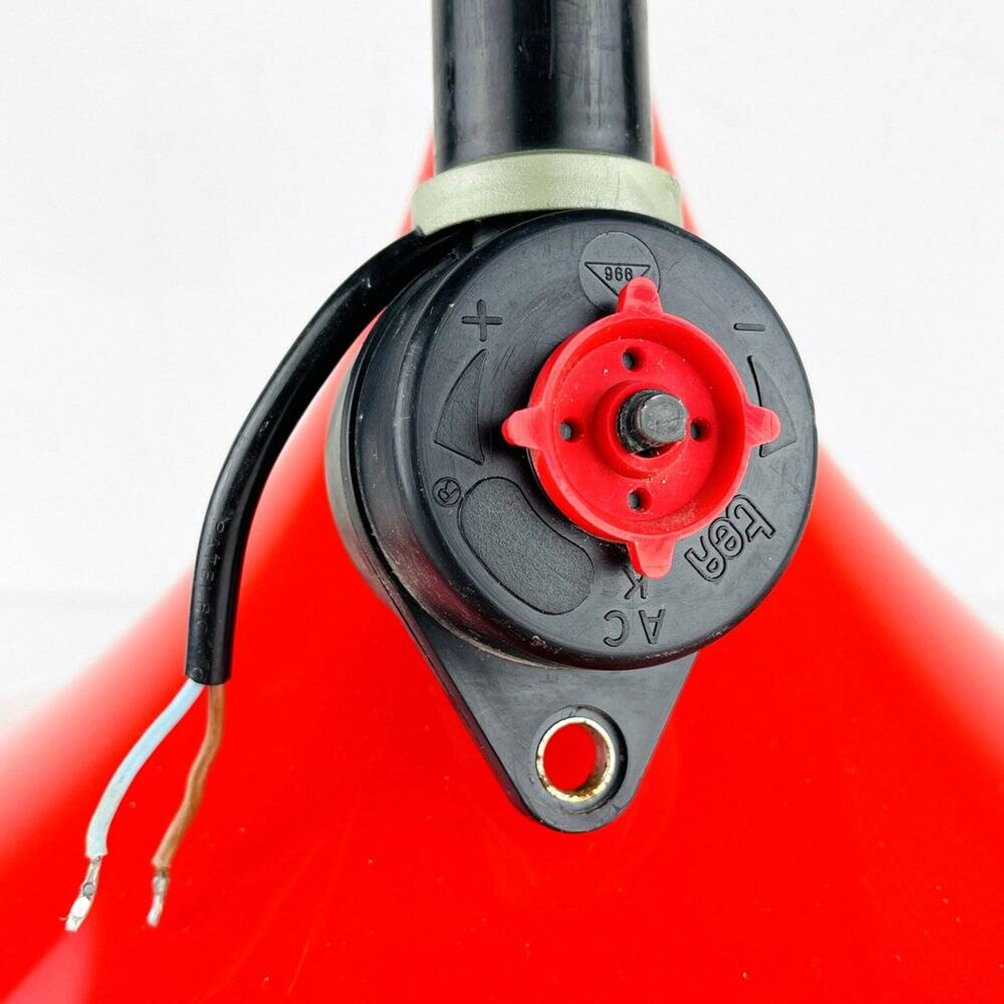 Red Albatros pendant lamp made of plastic from the mid-century by Meblo, Yugoslavia, 1970s.