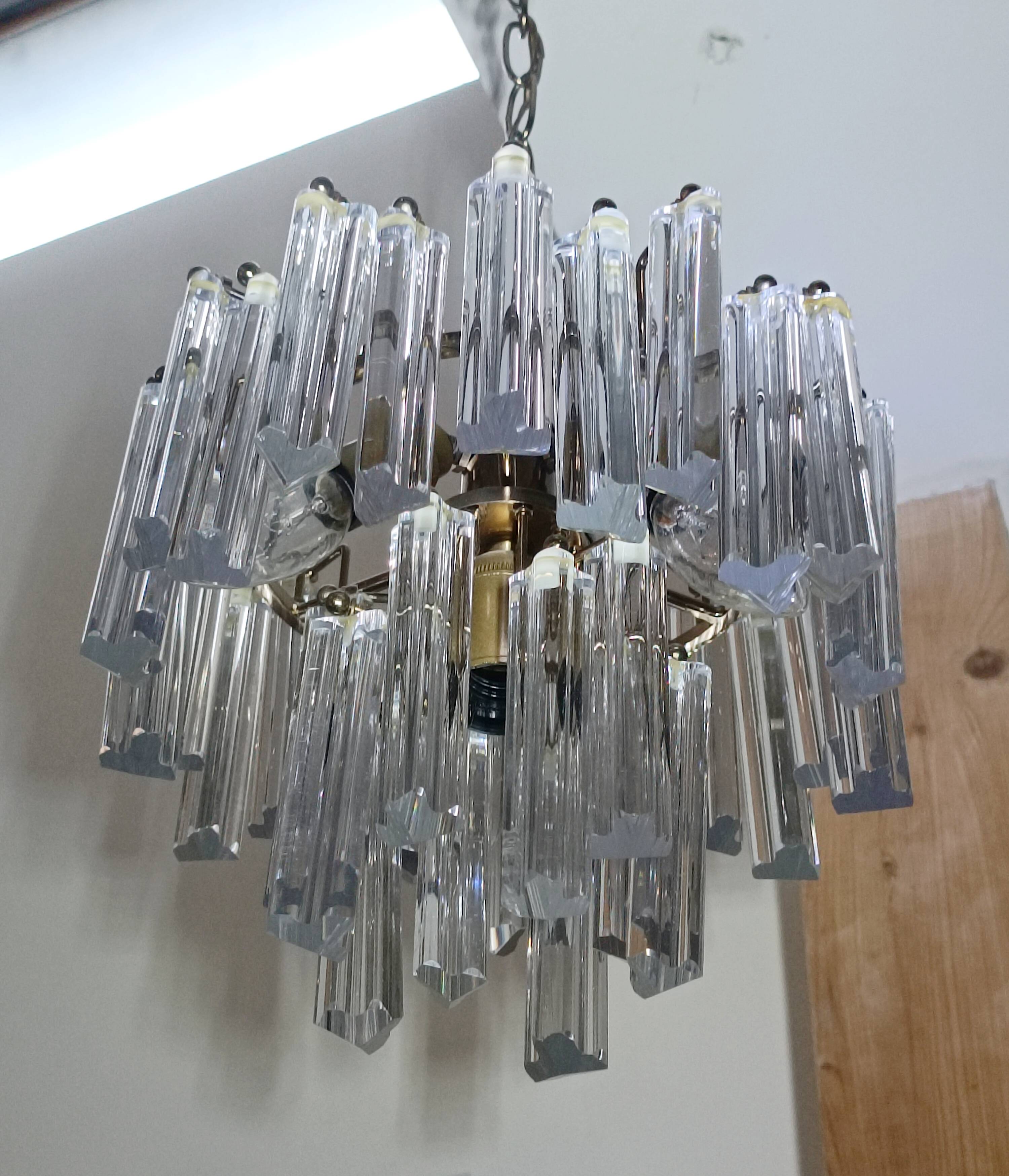 Murano glass chandelier by Venini 1960s
