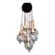 Suspension cascade chrome et verre