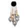 Suspension cascade chrome et verre