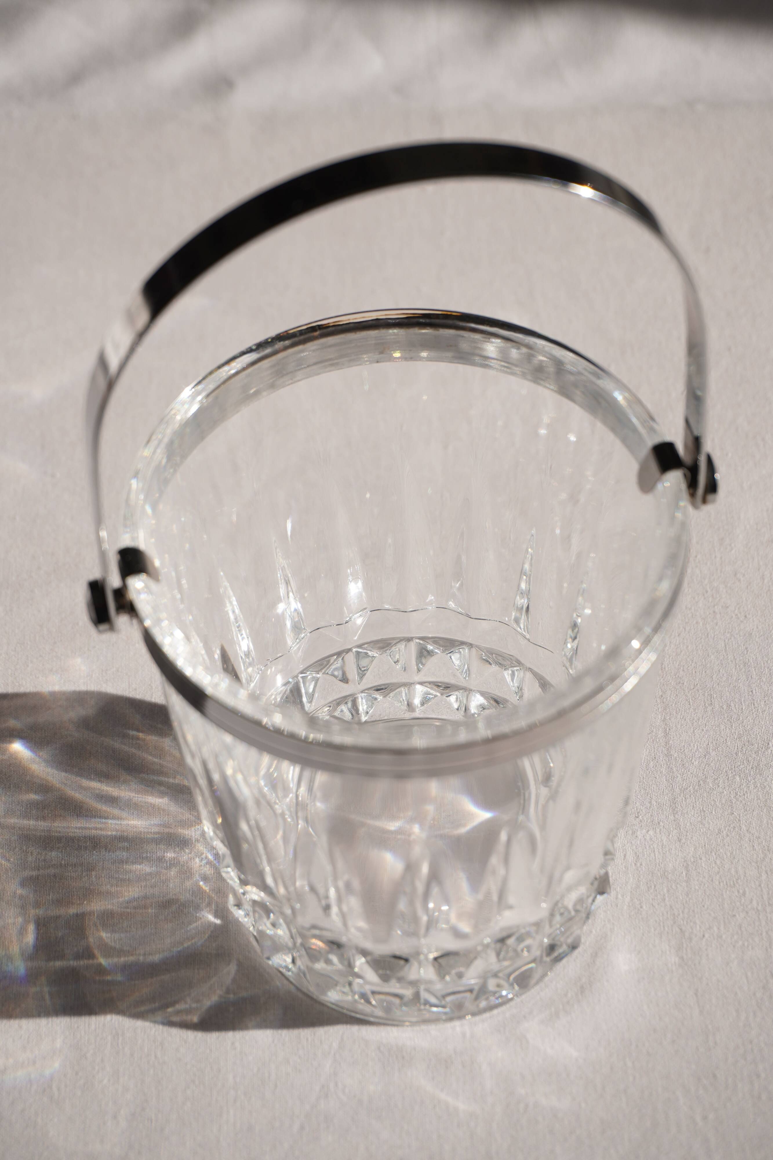 Crystal ice bucket, Cristal d'Arques France