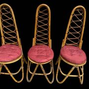 Bamboo Chairs by Dirk Van Sliedrecht for Rohe Noordwolde, 1960.Set of 3