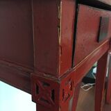 Asian style red pull-out tables
