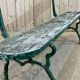 Garden bench of the early twentieth century cast iron and teak