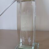 “Dancers” bedside lamp with crystal glass base