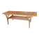 Birger Larsson, coffee table / side table, teak, oak and rattan. Modern Scandinavian.