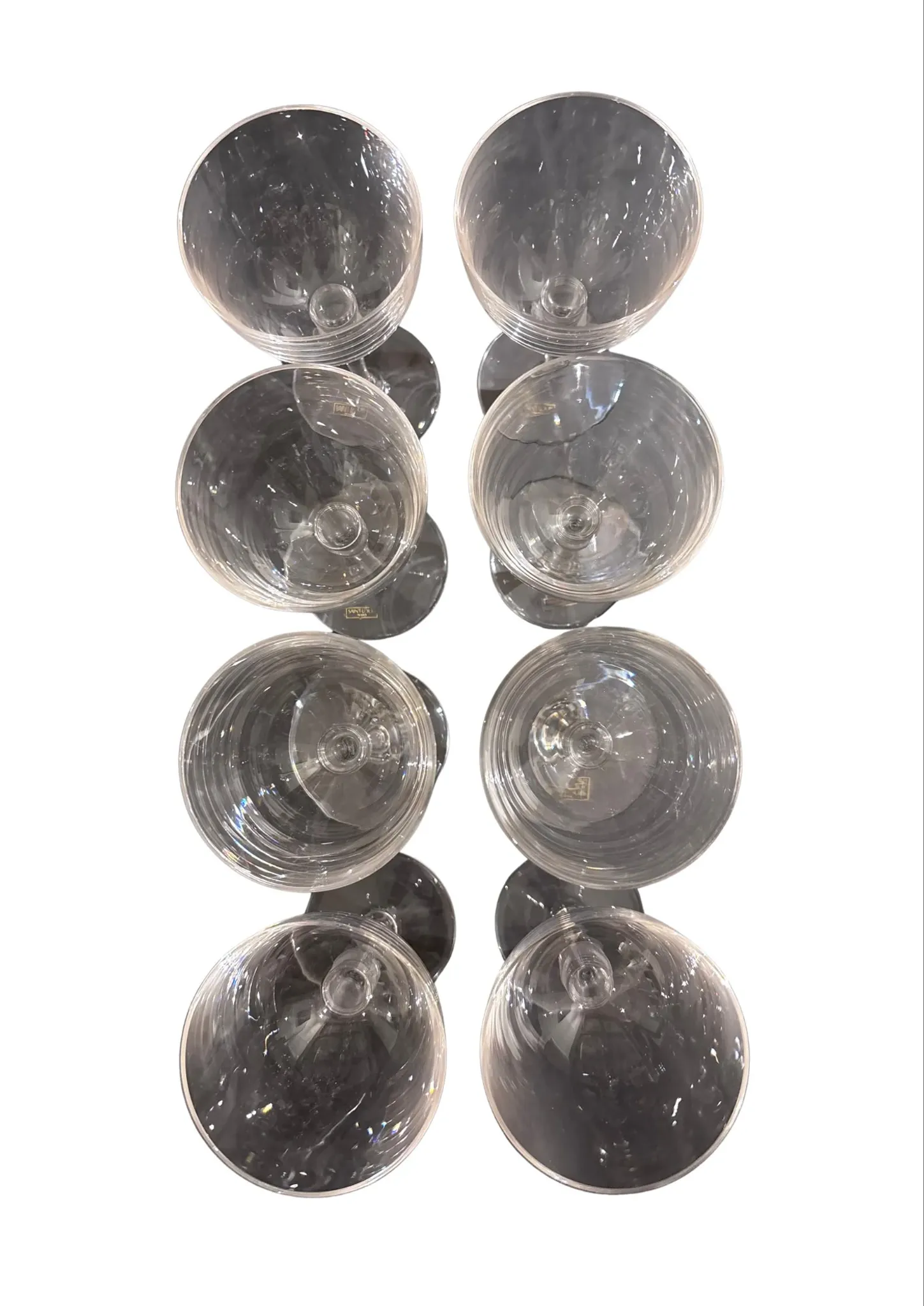 Set of 8 Saint-Louis “Grand Lieu” Crystal Red Wine Glasses – 17.5 cm