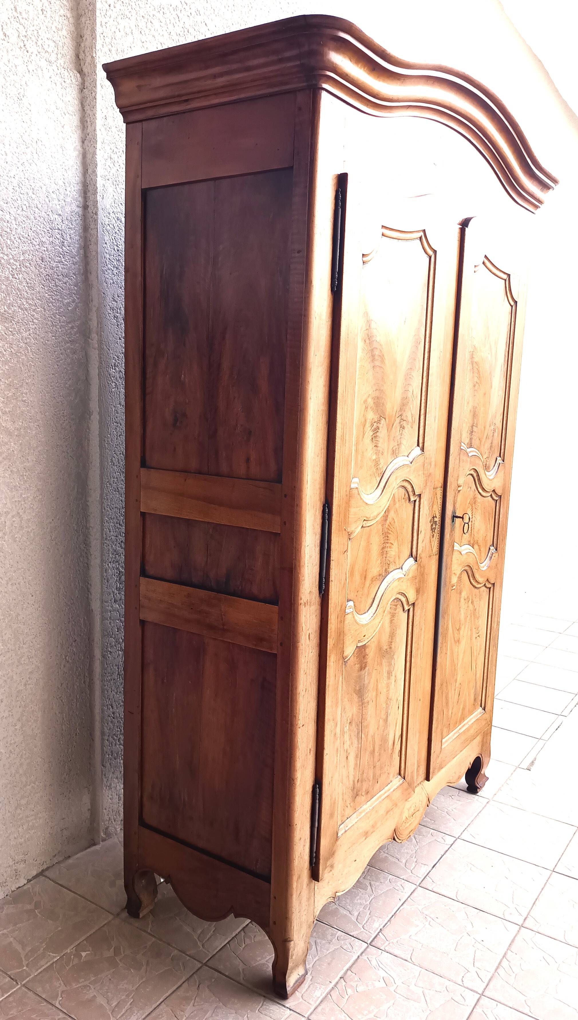 Louis XV marquetry wardrobe, 18th century period.