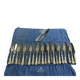 Set of 12 knives and 12 forks by Mappin and Webb in silver-plated metal.