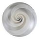 Frosted glass globe ceiling light with spiral patterns.