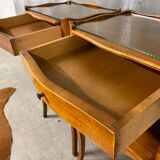 pair of bedside tables, 19th century flying table