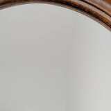 Miroir vintage en bois massif avec cadre sculpté ondulé