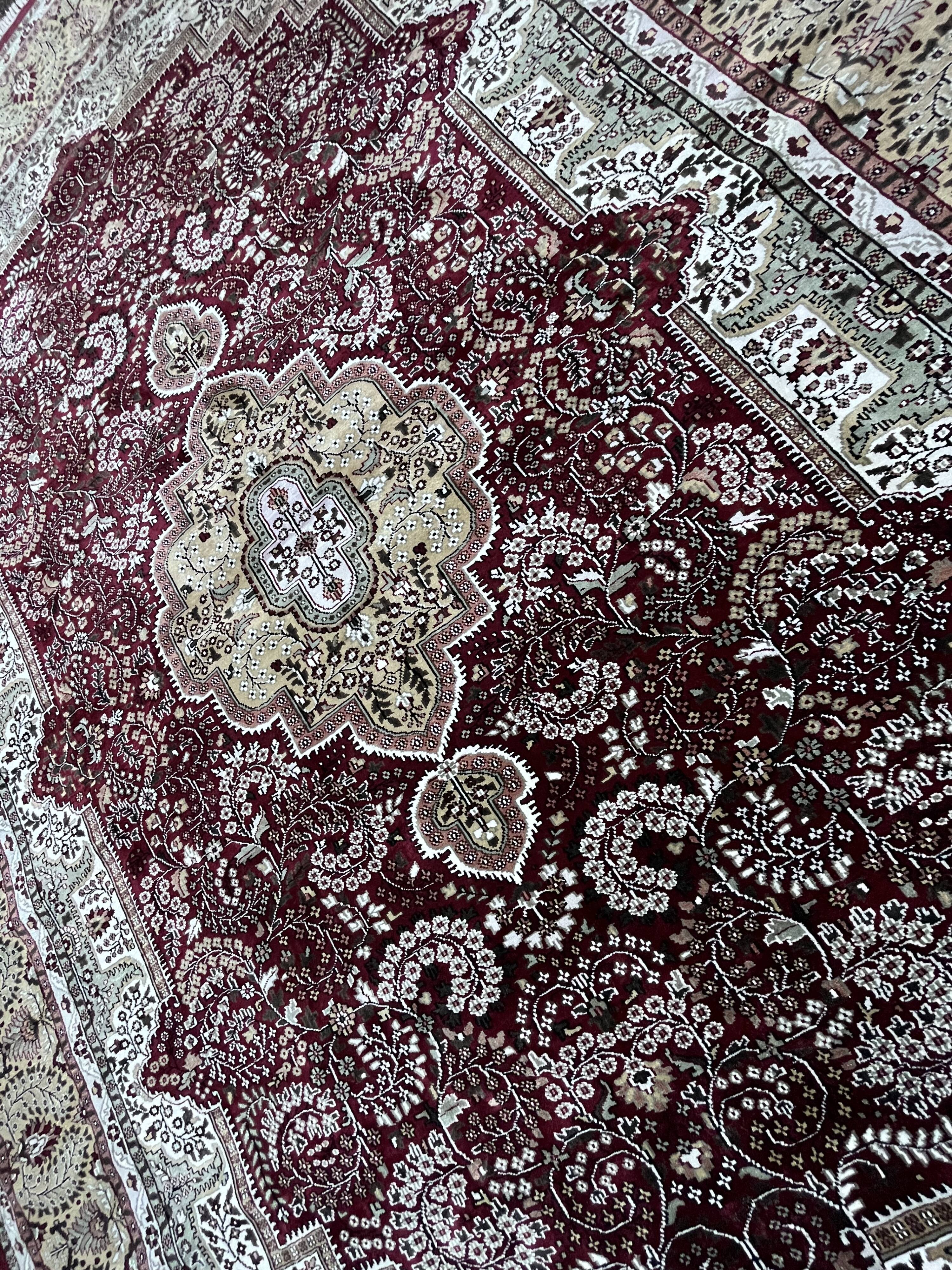 Tapis pakistanais laine de soie 383x281cm