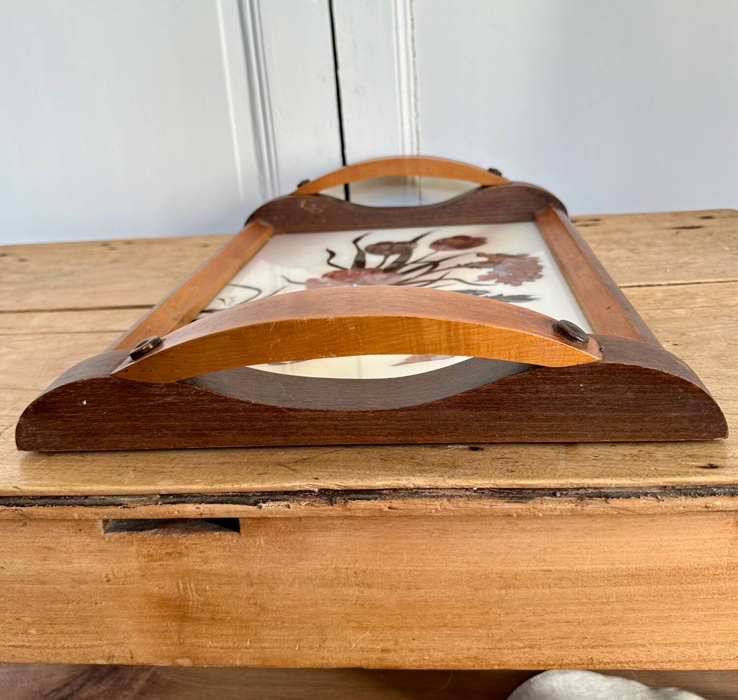 Large art deco tray signed Florel