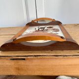Grand Plateau art déco signé Florel
