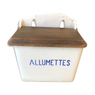 Old box store matches in porcelain Sarreguemines