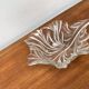 Heavy vintage German floral glass bowl by Walther Glas, 1970s.
