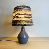 Karoly Balogh ceramic lamp in Dreux, wool lampshade
