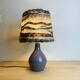 Karoly Balogh ceramic lamp in Dreux, wool lampshade