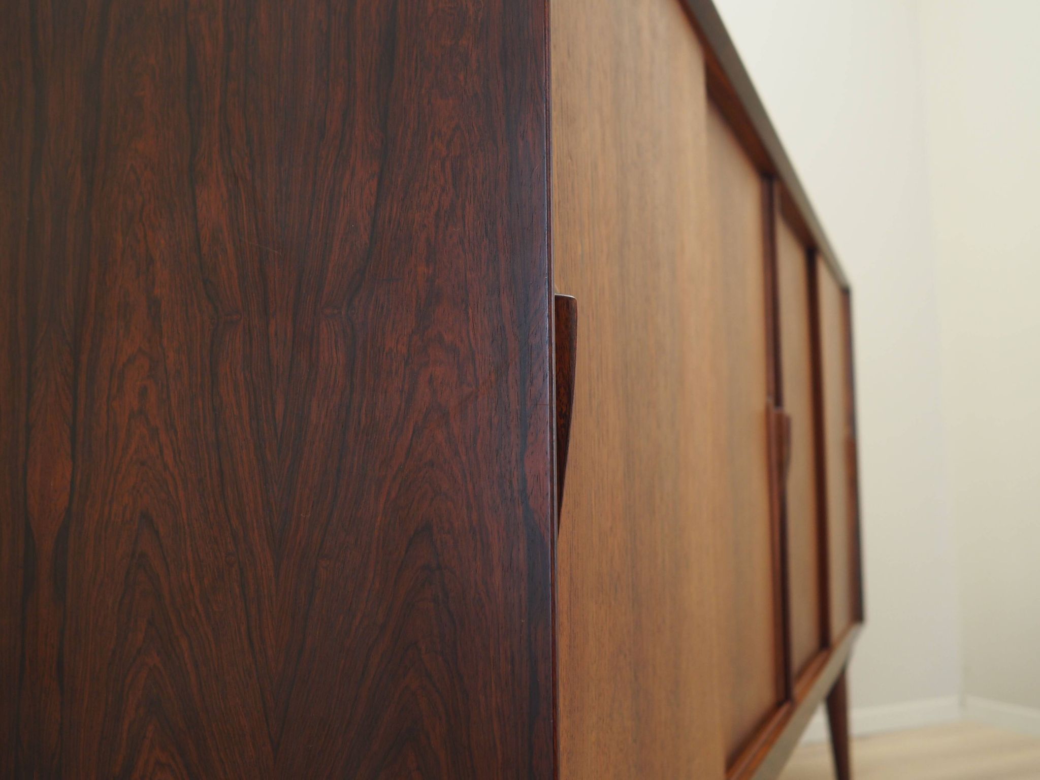 Rosewood highboard, Danish design, 1970s, manufacturer: Omann Jun