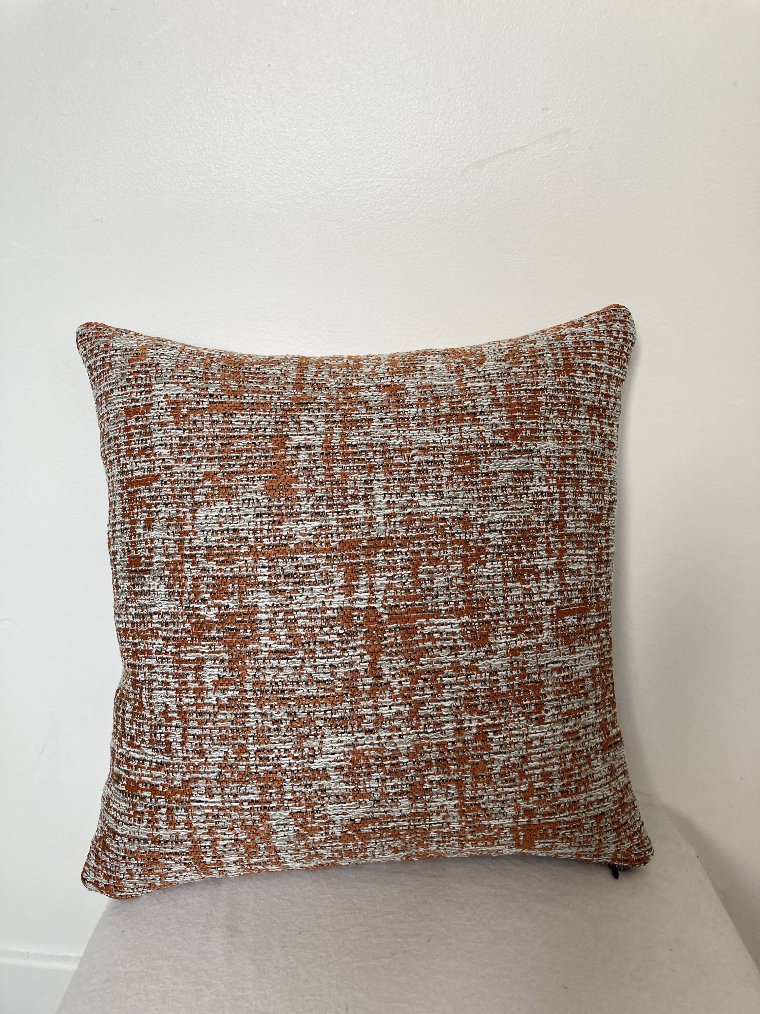 Orange grey cushion