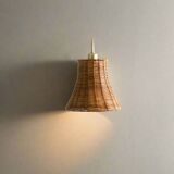 Bell Shaped Wicker Wall Sconce