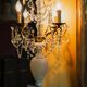 19th C Antique French crystal table lamp