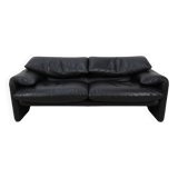 Cassina Maralunga 2,5 seater - black leather