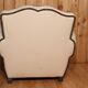 White leather club chair