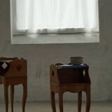 Modern Danish, An Elegant Pair of Walnut Bedside Tables, 1940s