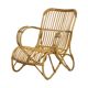 Vintage Rattan Lounge Chair Armchair Rohé Noordwolde