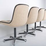 Set of 4 Strafor 451 armchairs by Randall Buck, 1970s