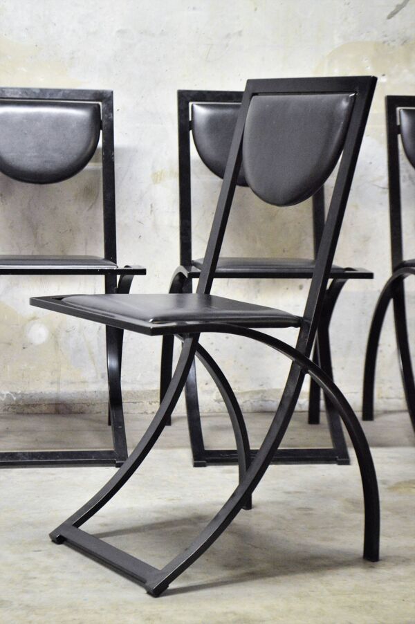 Sinus chairs by KFF from the 80s Bauhaus design