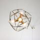 Lustre vintage Vistosi : or et verre fumé, luminaire italien du milieu du siècle