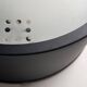 Pair of vintage geometric wall lights, black metal and sandblasted glass, Delmas France 1970