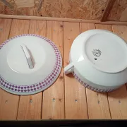 Vegetable dish Moulin des Loups Orchies purple decor