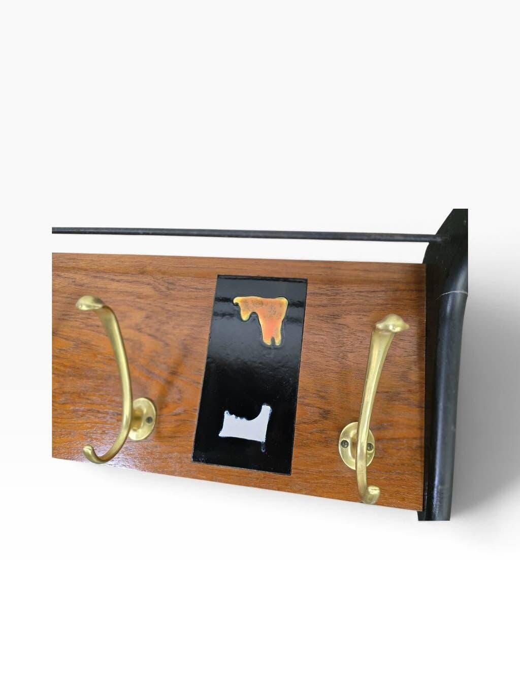 Vintage wall coat rack 'Boomerang' A. Hendrickx