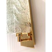 Luxury Gold 24k Wall Sconces With Green “Graniglia” Murano Glass Set of Two