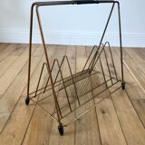 Magazine holder in gilded metal / copper 60s