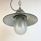 Green Enamel and Cast Iron Industrial Pendant Light, 1960s