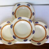 4 soup plates from Longwy